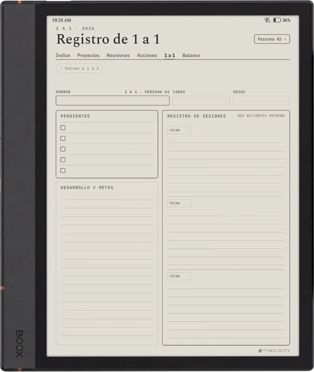 The Planner · Trabajo Boox Note Max página 5