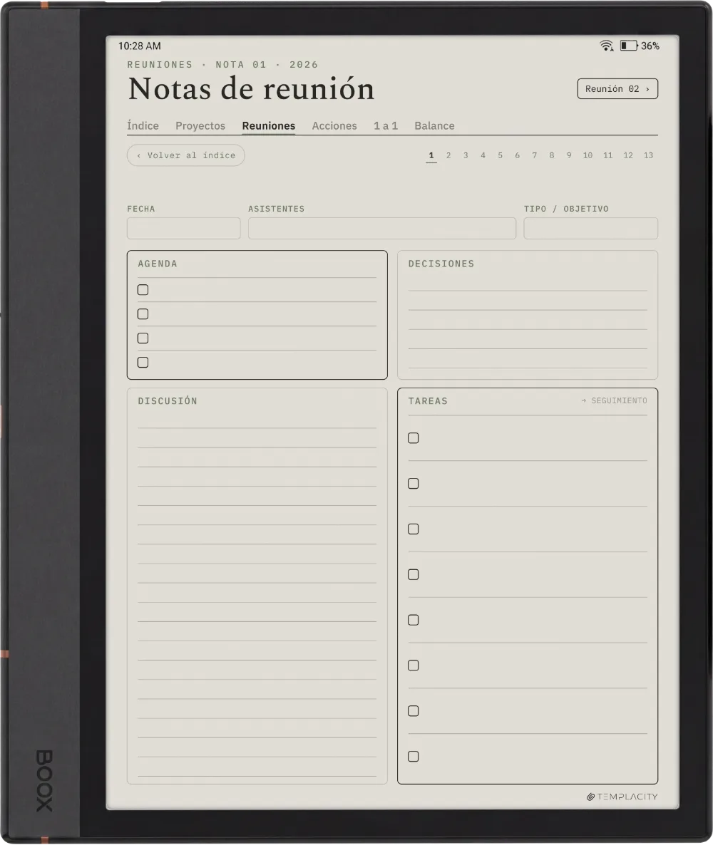 The Planner · Trabajo Boox Note Max página 3