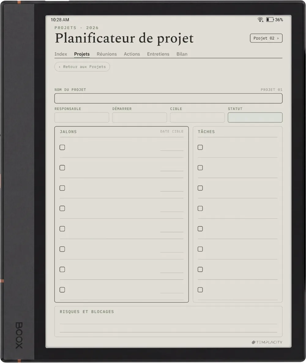 The Planner Le tableau de bord des projets