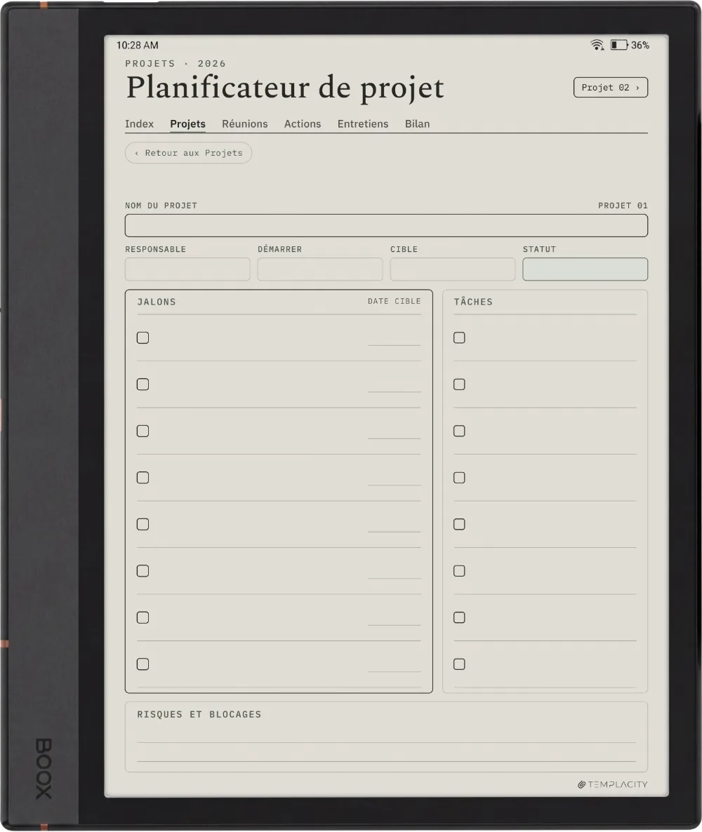 The Planner Le tableau de bord des projets