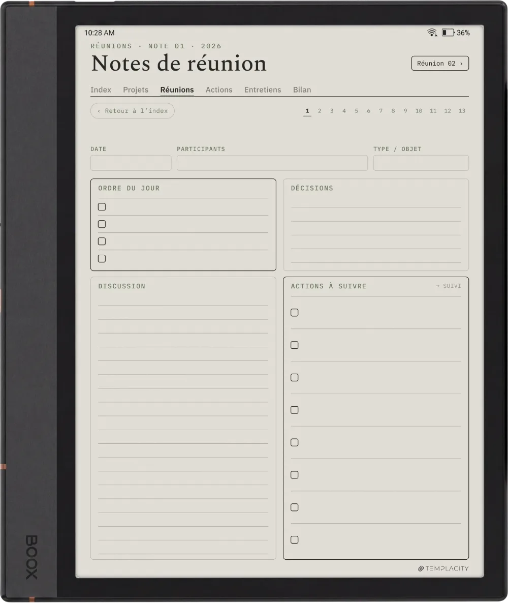 The Planner · Work Boox Note Max page 3
