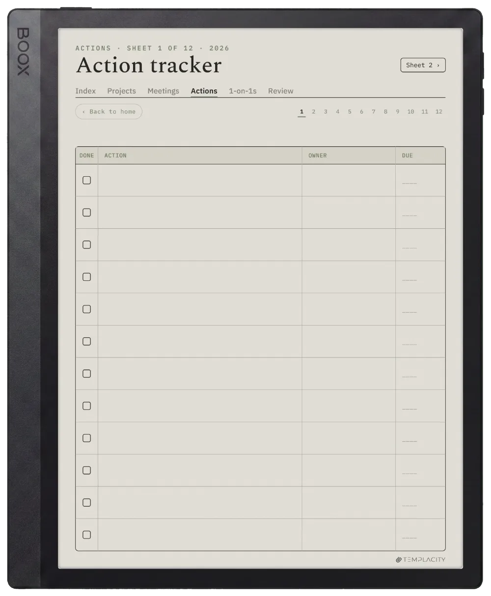 The Planner · Work Boox Tab Ultra C Pro page 2