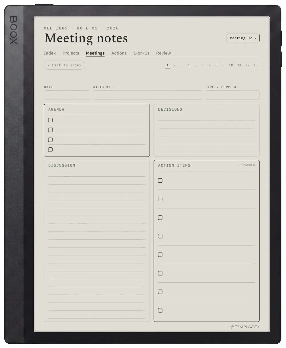 The Planner · Work Boox Tab Ultra C Pro page 3