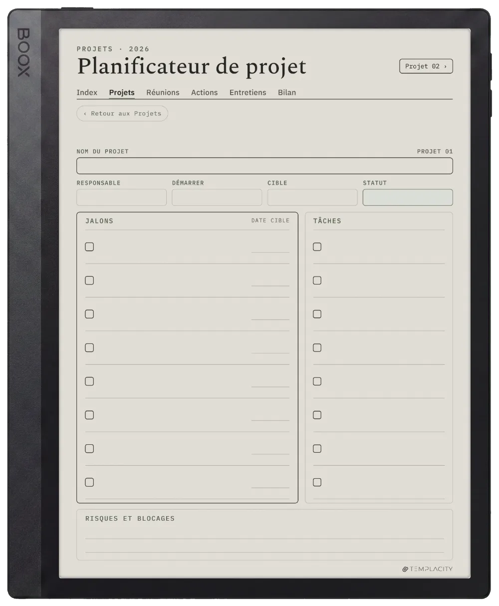 The Planner Le tableau de bord des projets