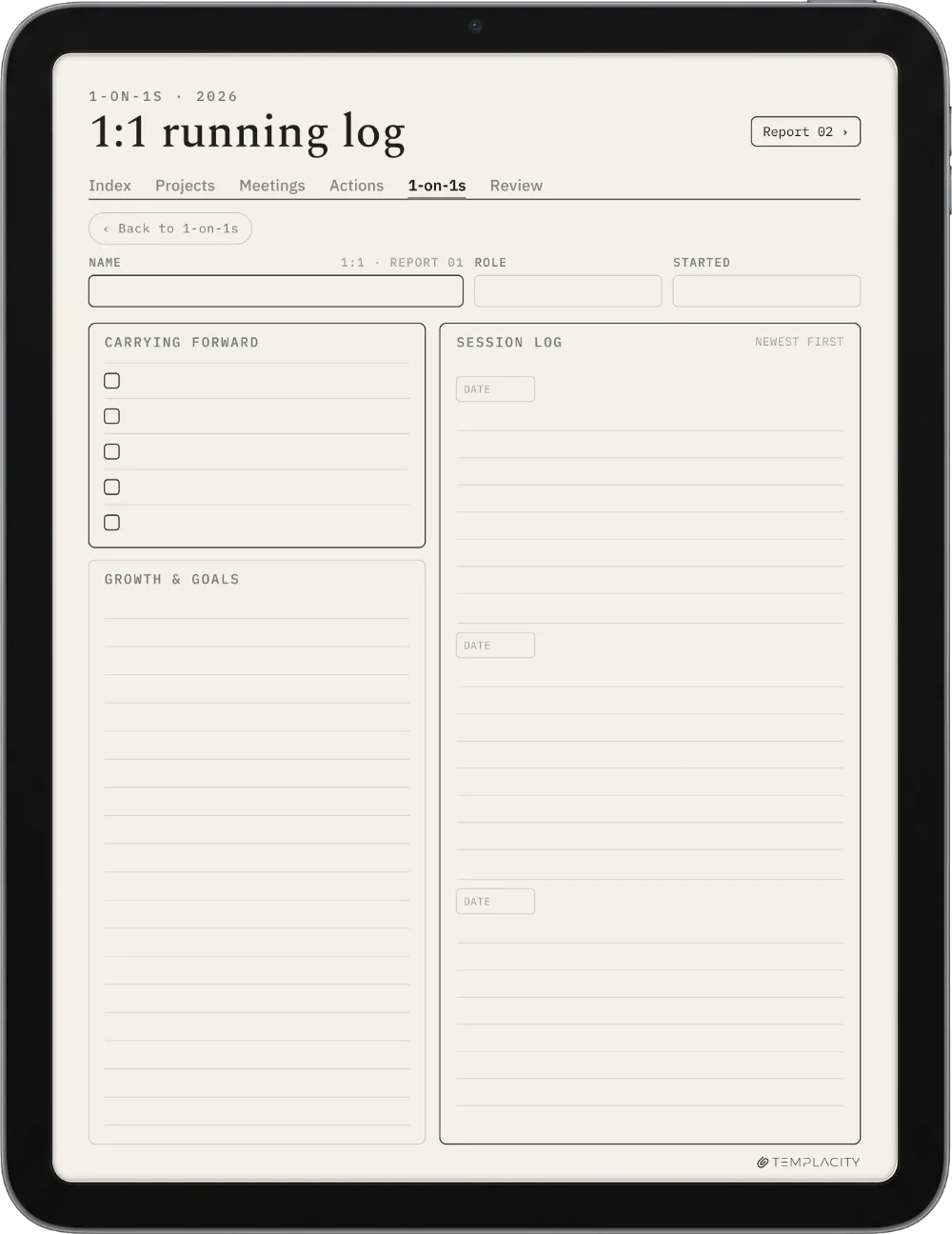 The Planner · Work iPad page 5
