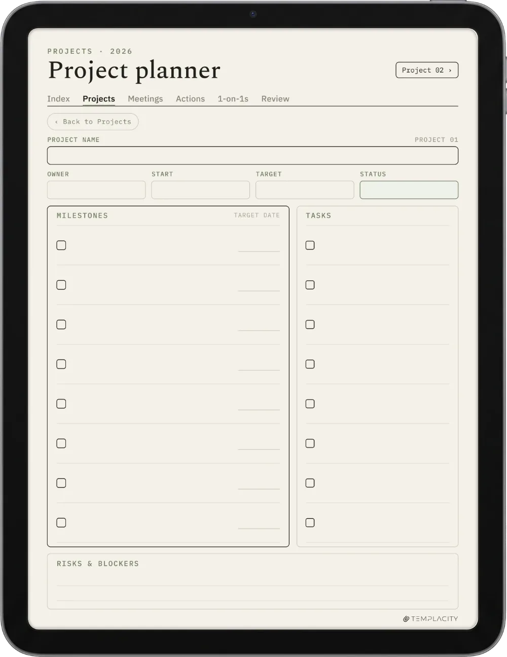 The Planner The Projects Dashboard