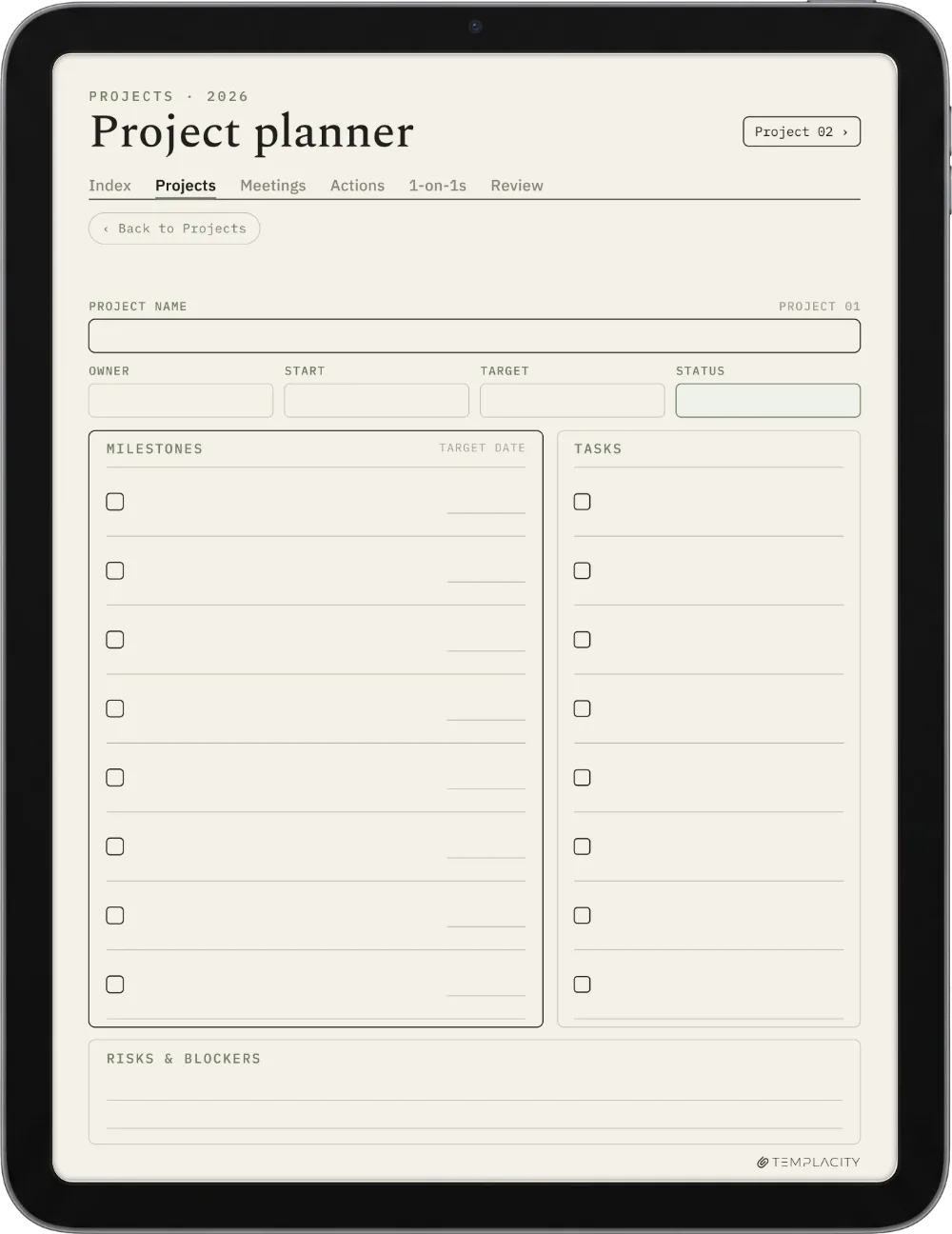 The Planner The Projects Dashboard