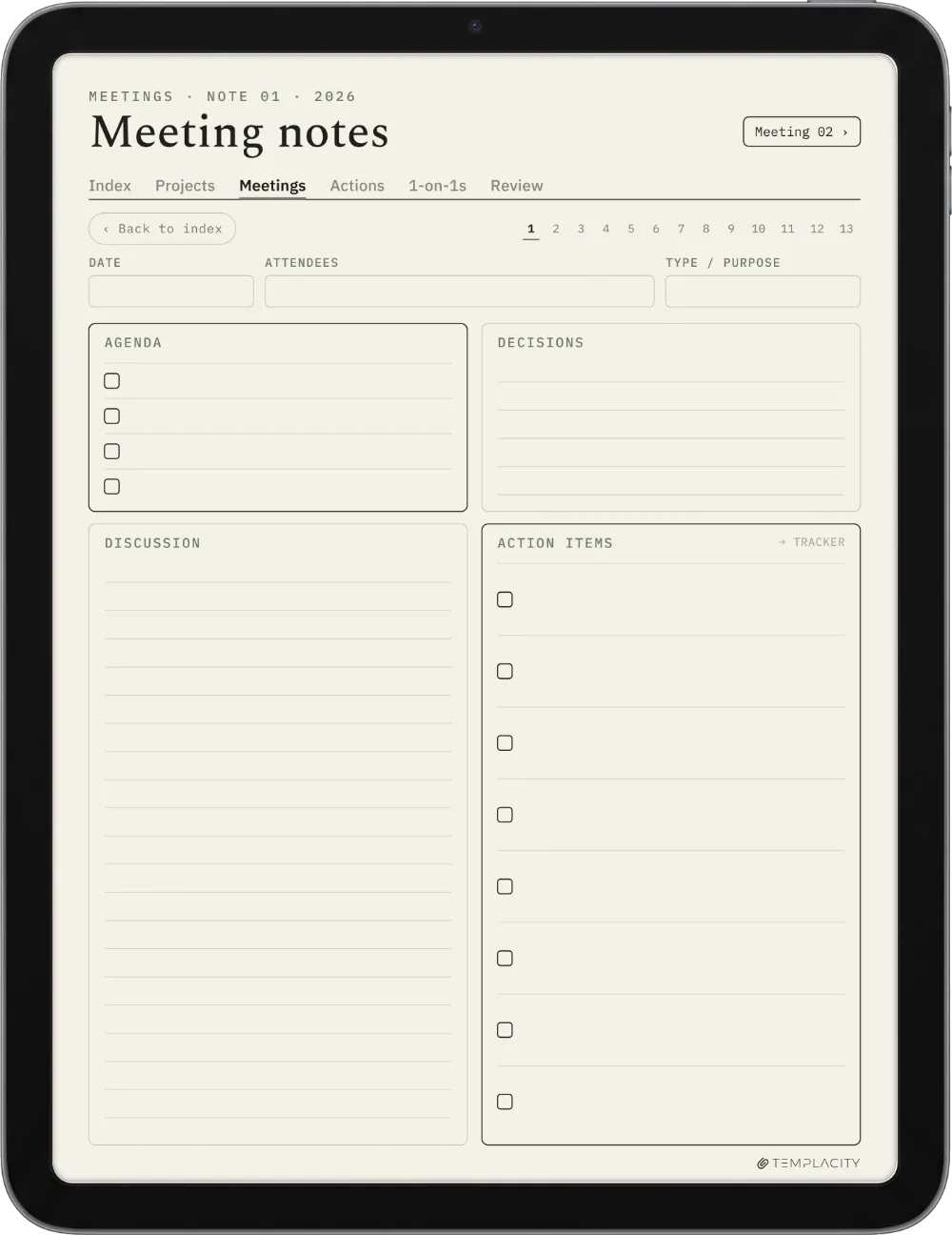 The Planner · Work iPad page 3