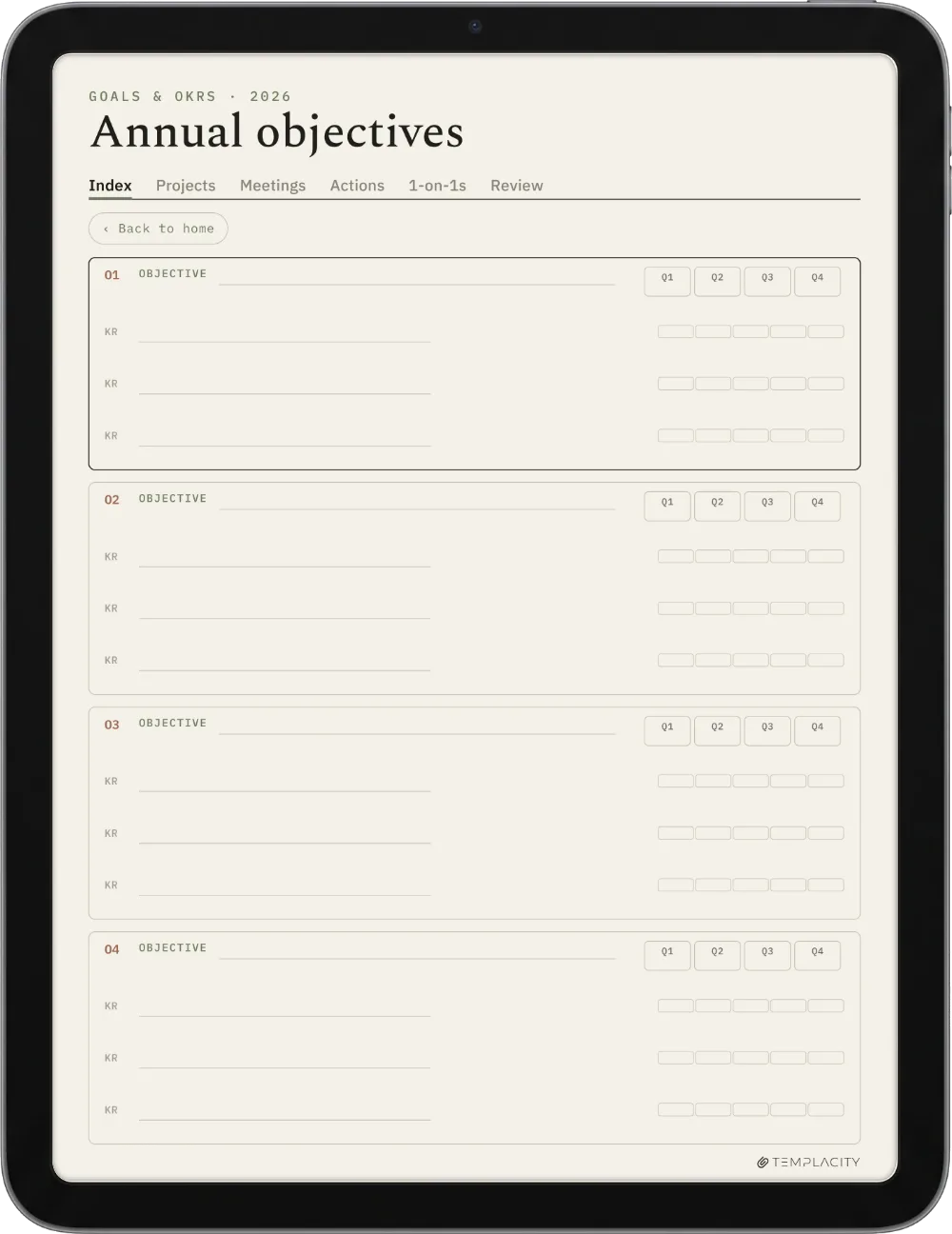 The Planner · Work iPad page 4
