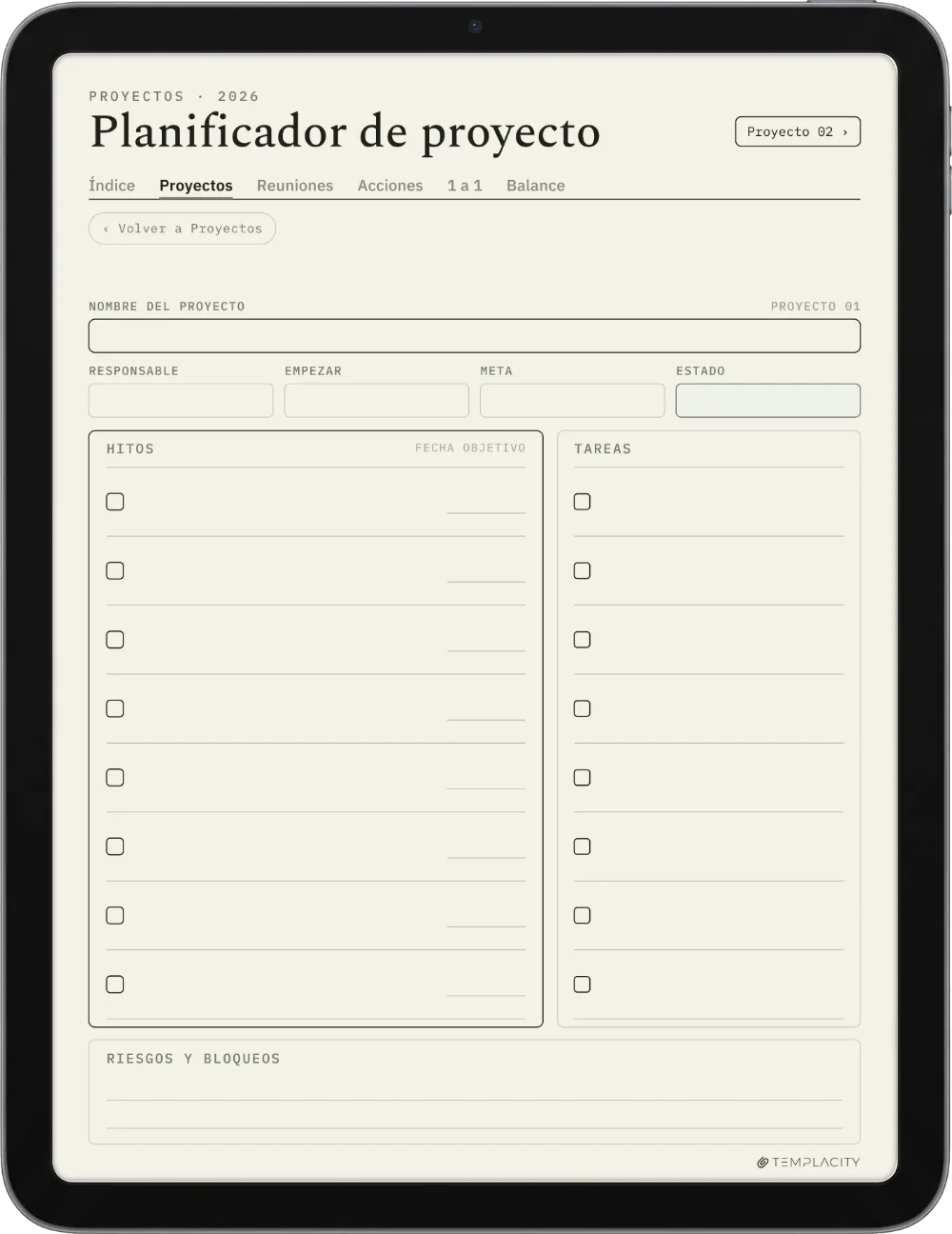 The Planner · Trabajo iPad página 1
