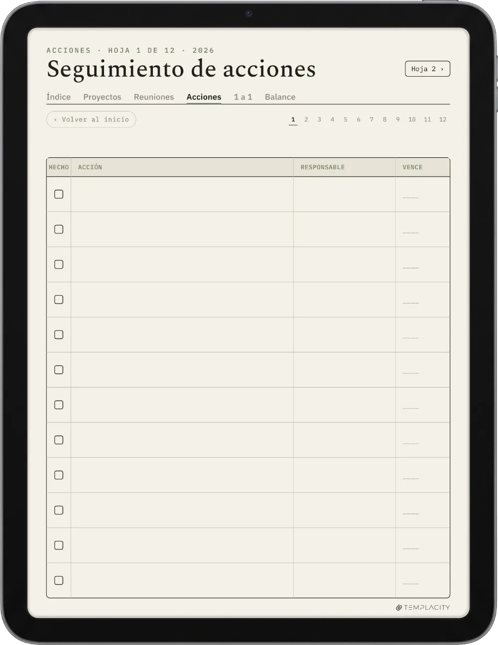 The Planner · Trabajo iPad página 2