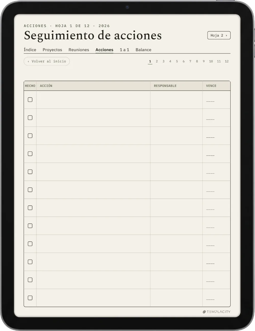The Planner · Trabajo iPad página 2