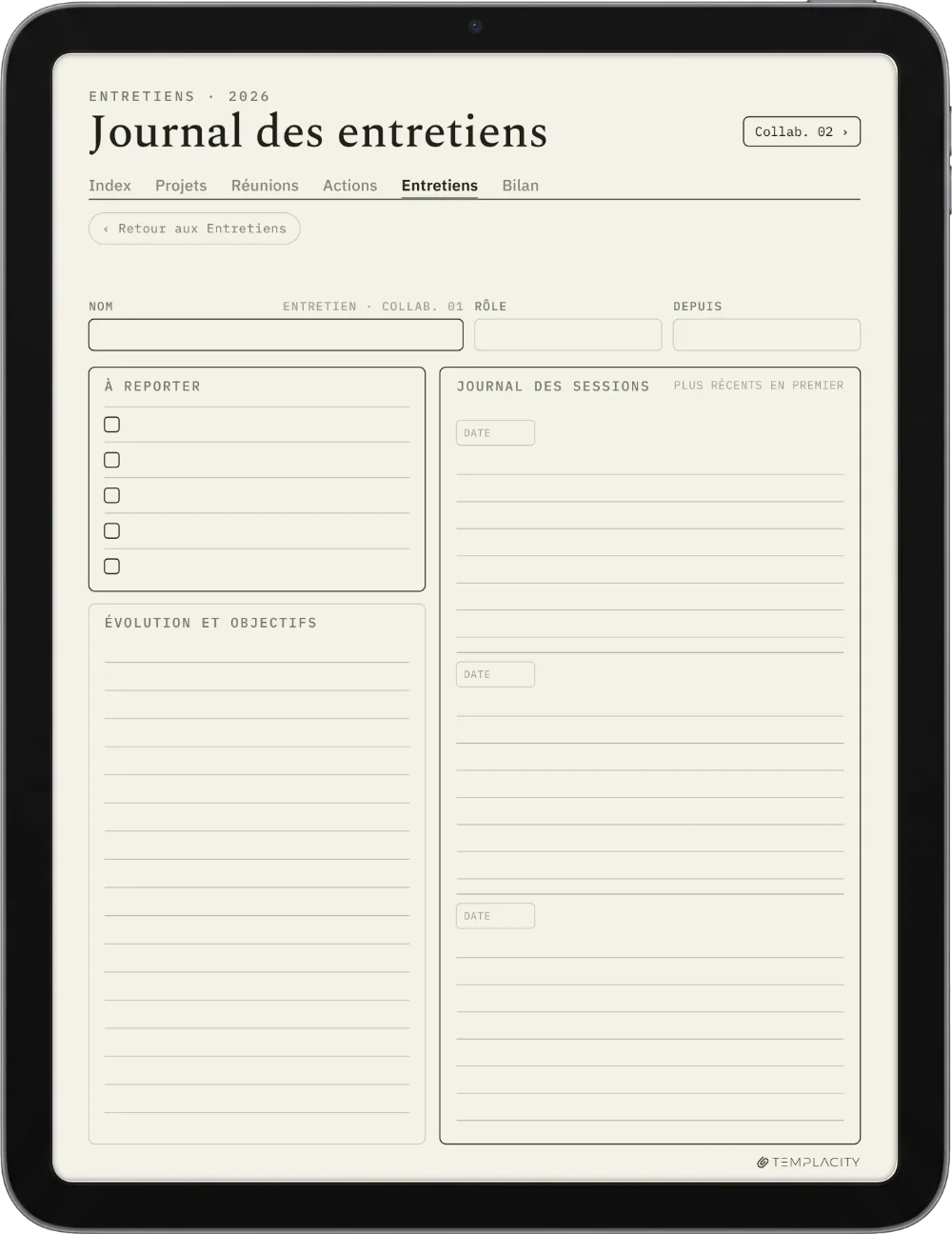 The Planner · Work iPad page 5