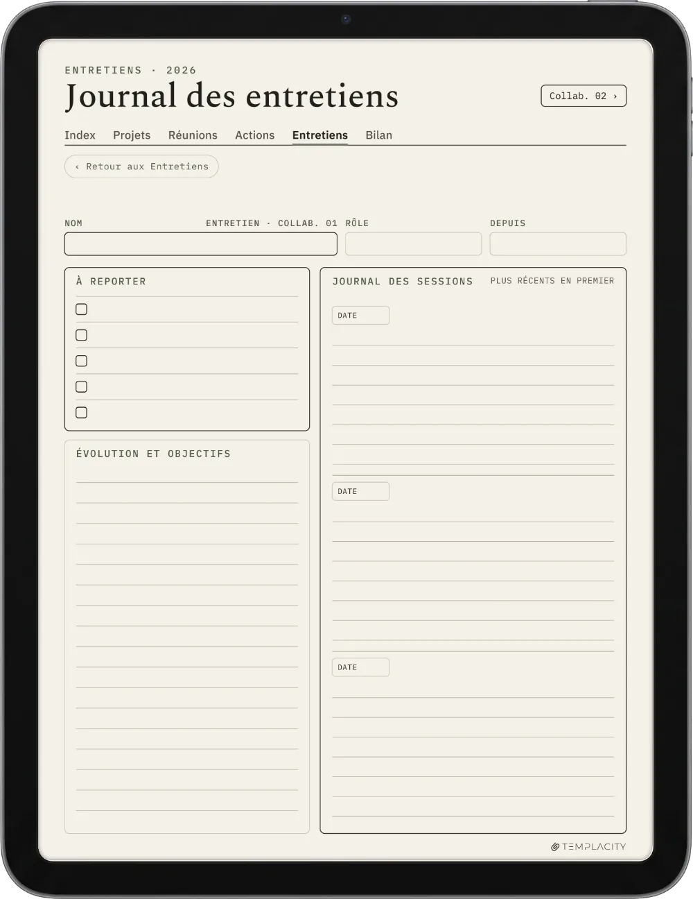The Planner · Work iPad page 5