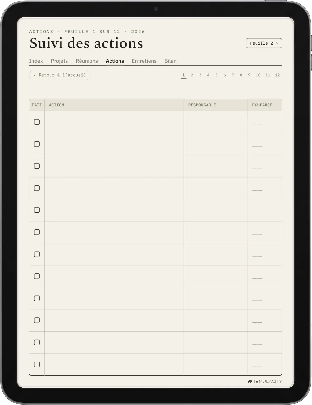 The Planner · Work iPad page 2