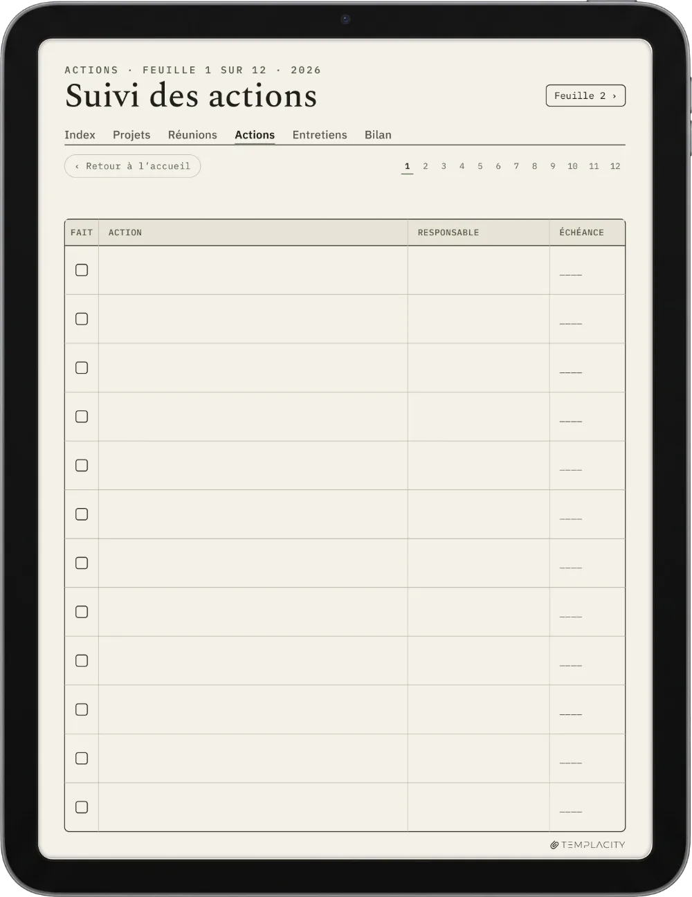 The Planner · Work iPad page 2