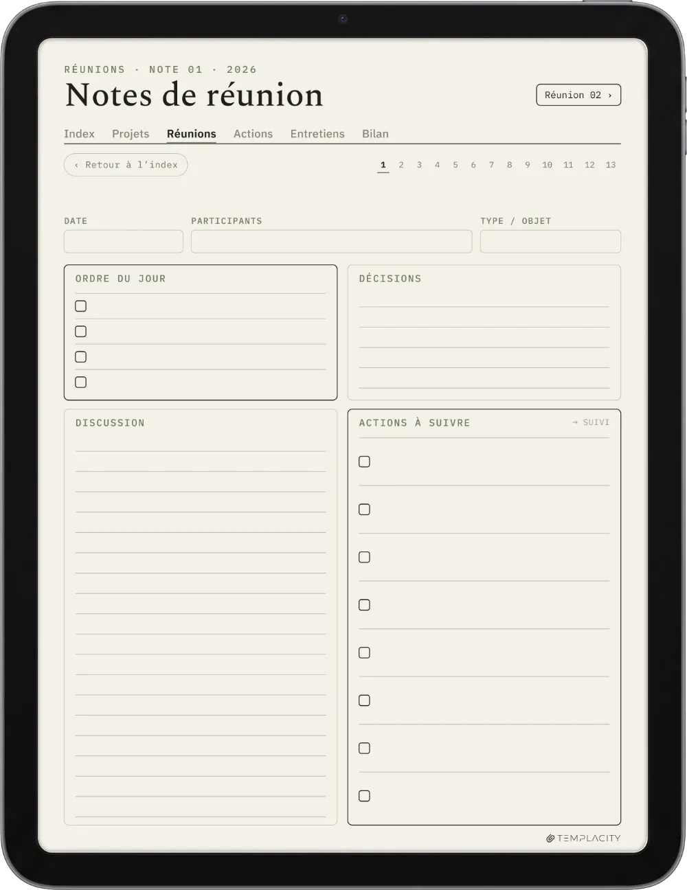 The Planner · Work iPad page 3