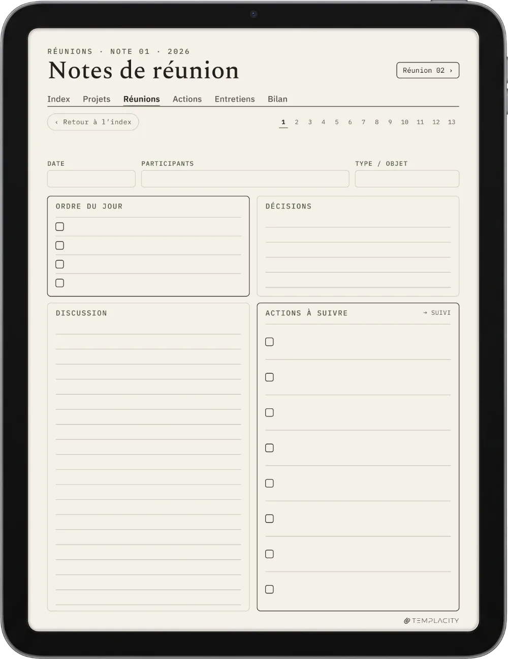 The Planner · Work iPad page 3