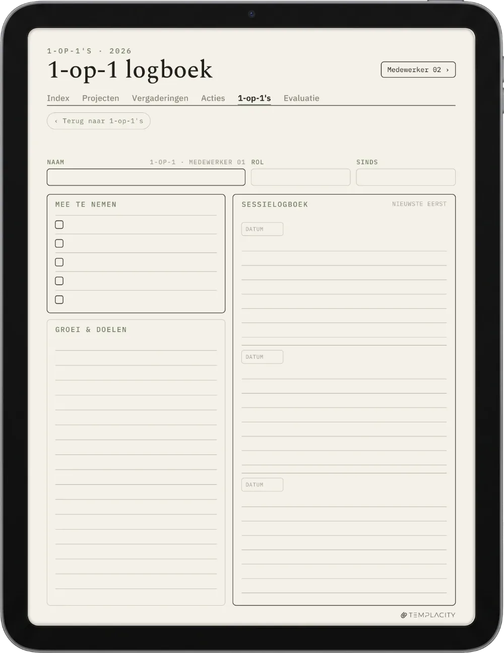 The Planner · Werk iPad pagina 5