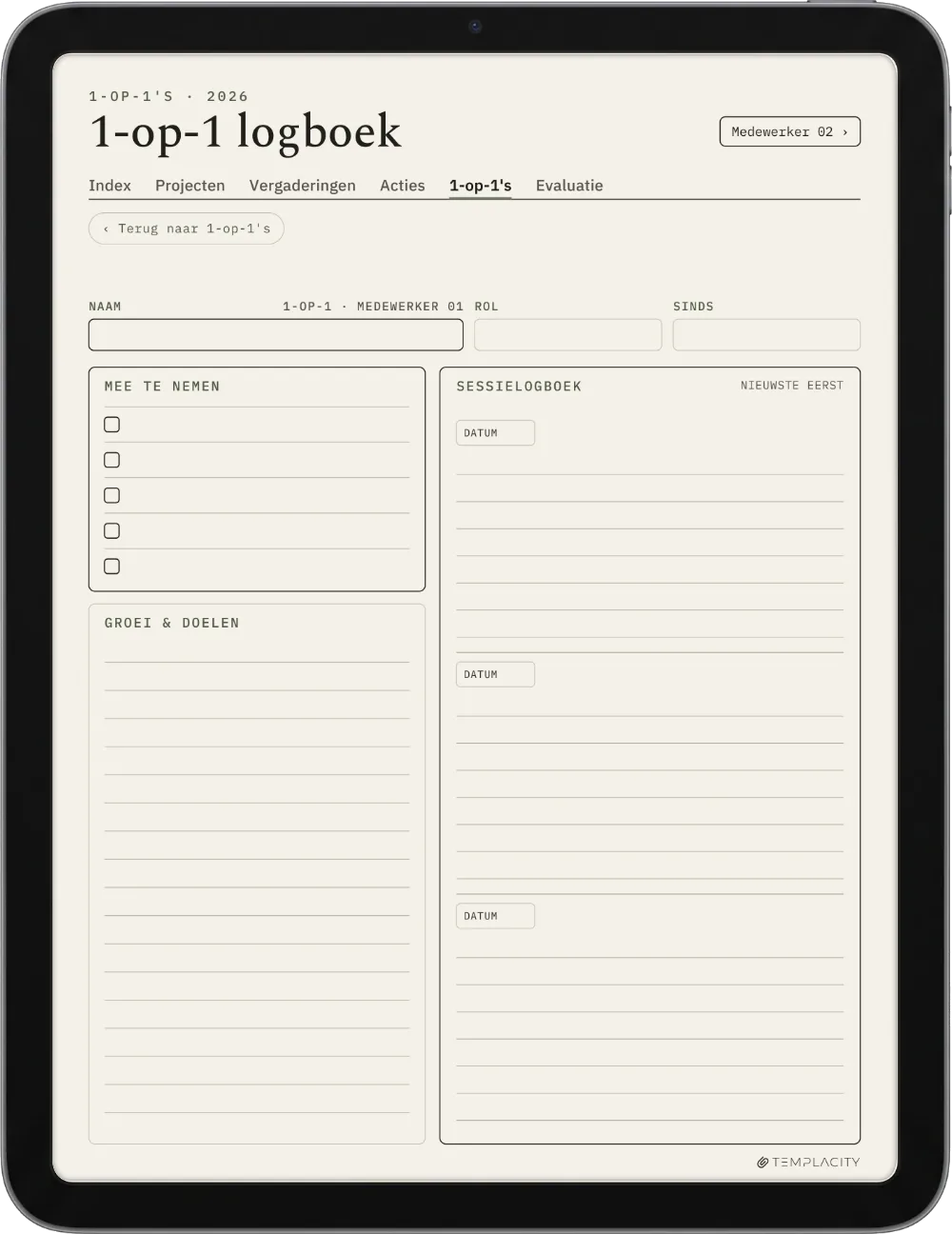 The Planner · Werk iPad pagina 5