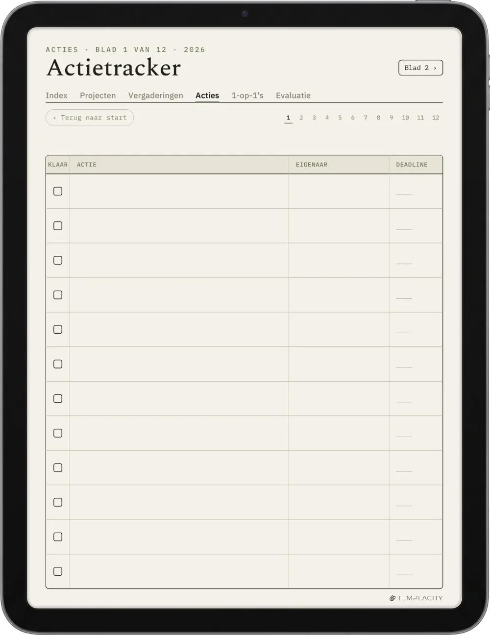 The Planner · Werk iPad pagina 2