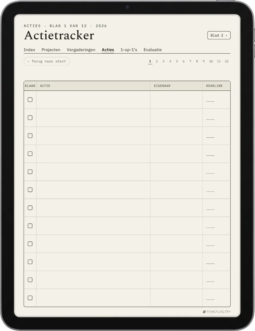 The Planner · Werk iPad pagina 2