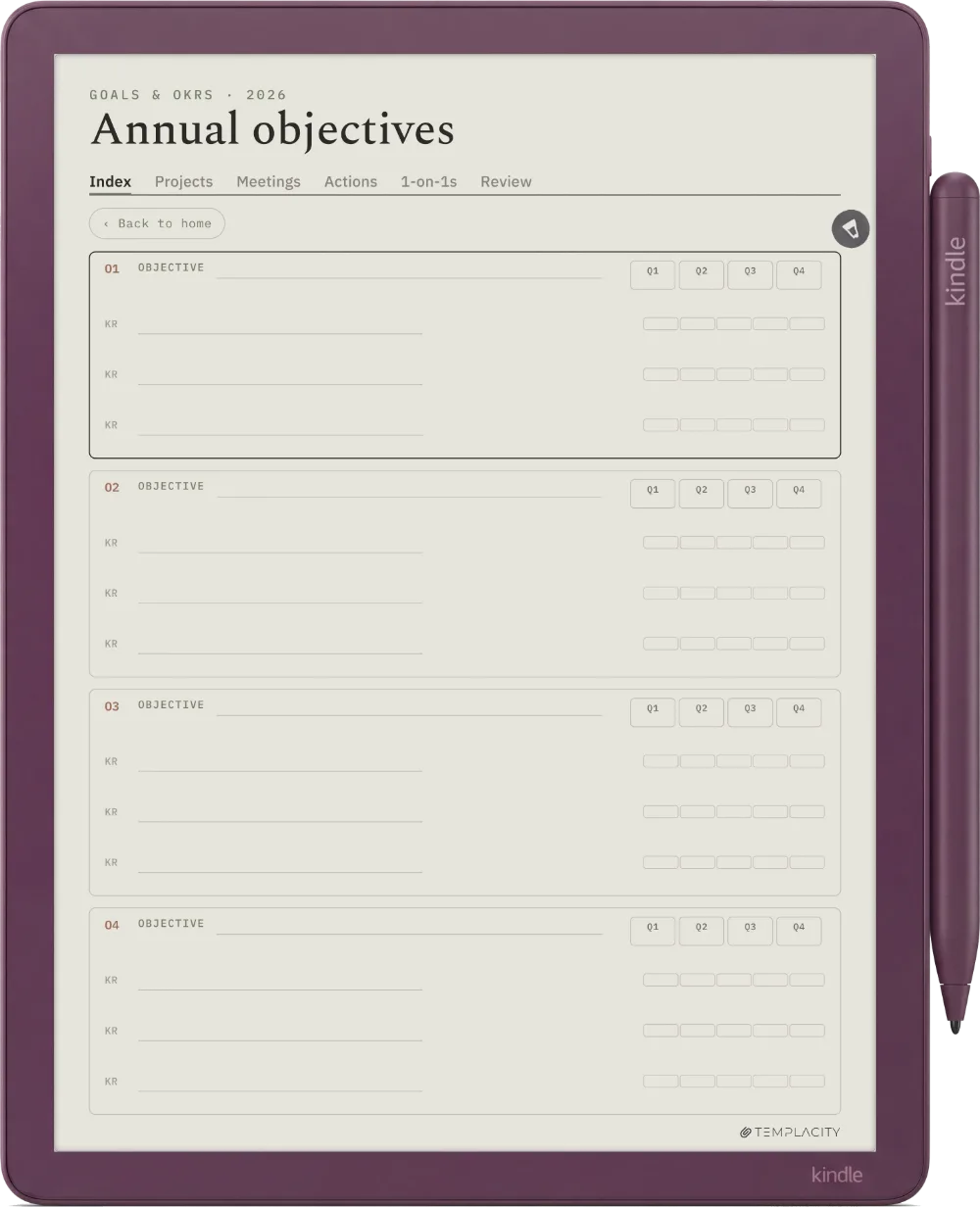 The Planner · Work Kindle Scribe Colorsoft page 4
