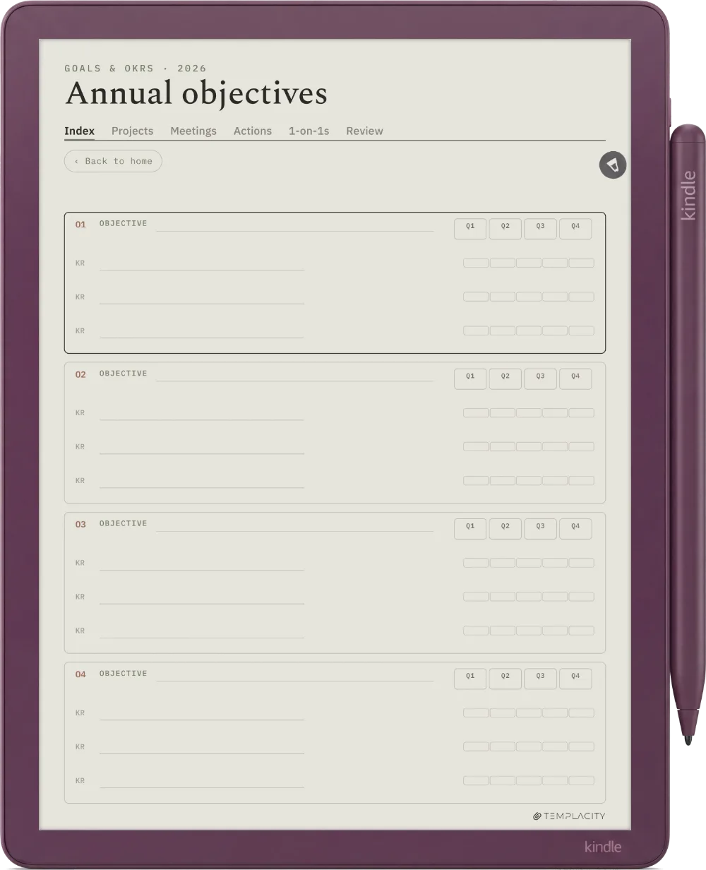 The Planner · Work Kindle Scribe Colorsoft page 4
