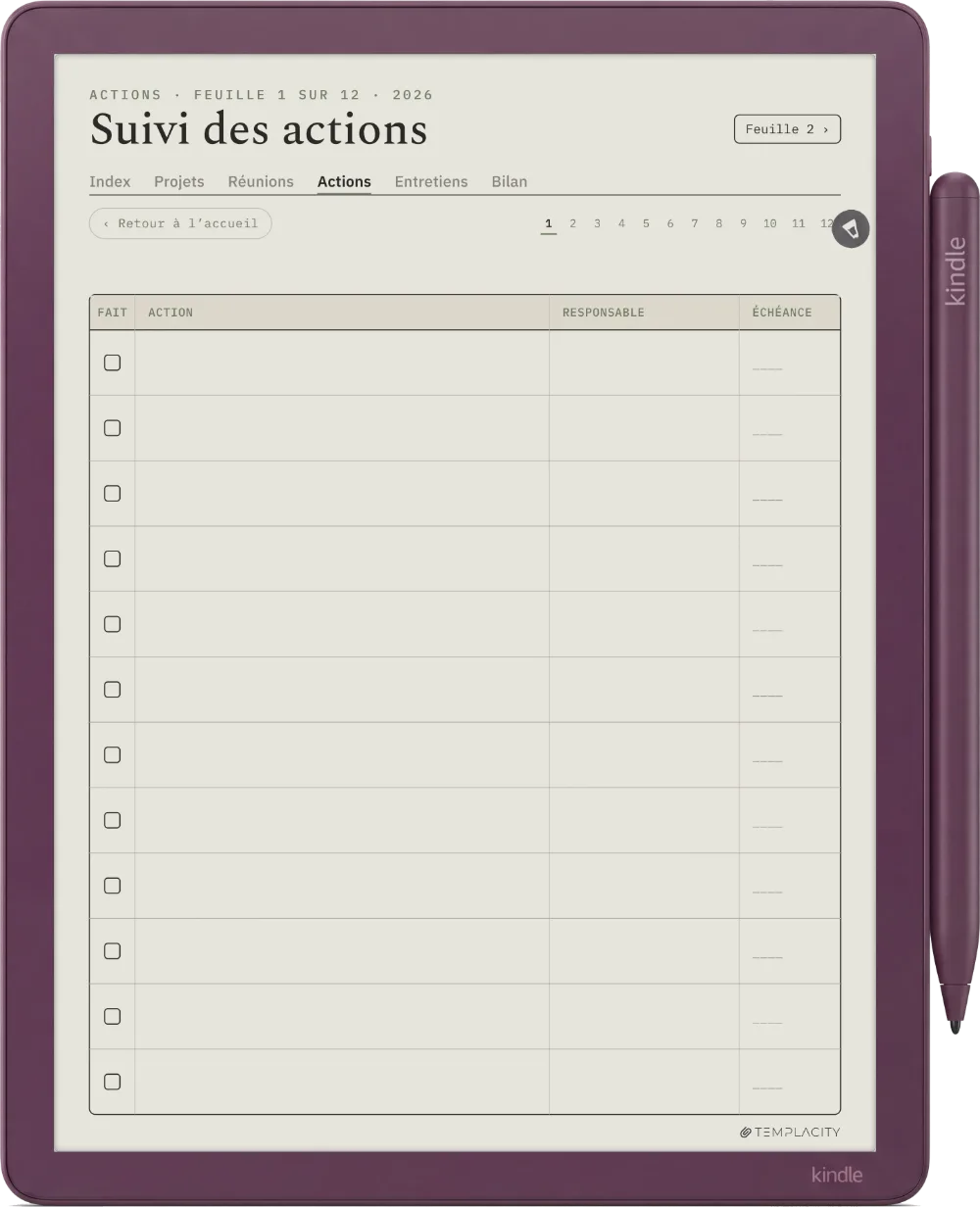 The Planner · Work Kindle Scribe Colorsoft page 2