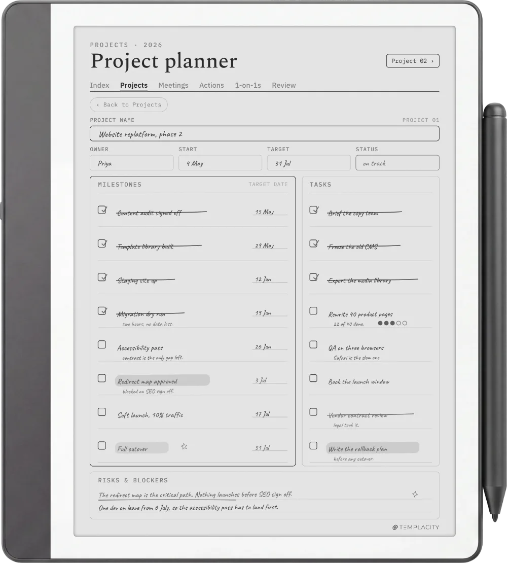 The Planner on the Kindle Scribe