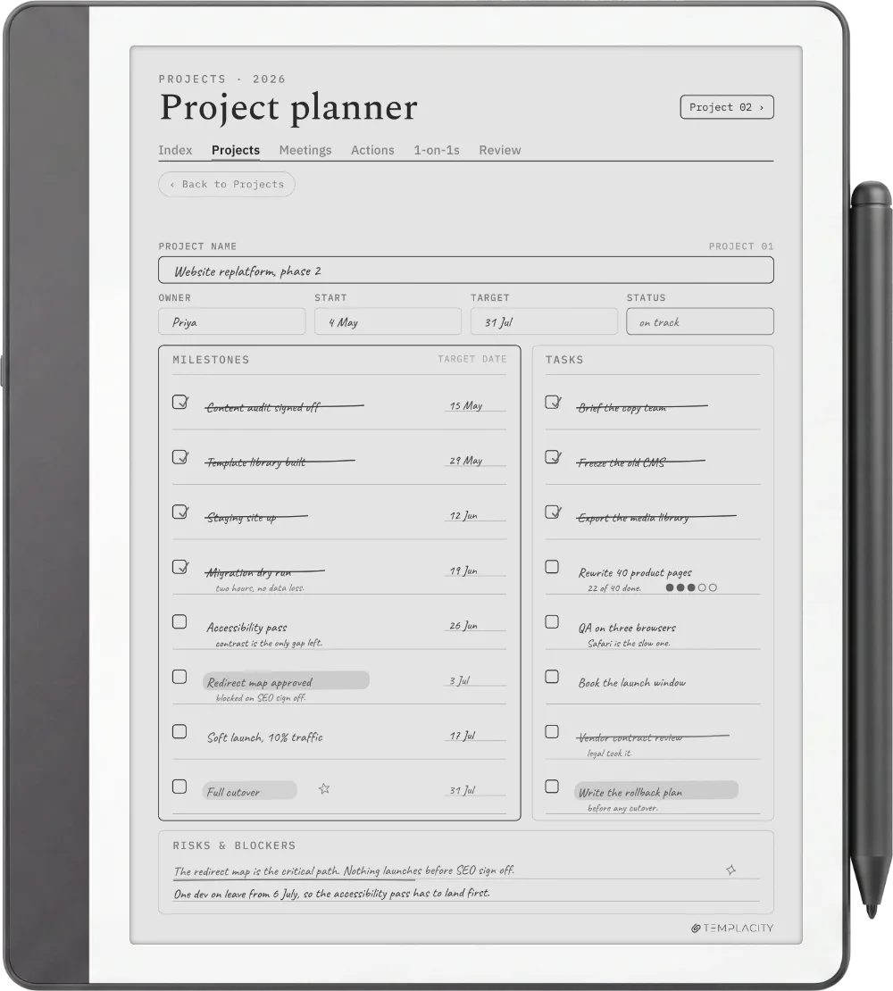 The Planner on the Kindle Scribe
