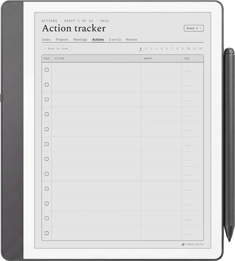 The Planner · Work Kindle Scribe page 2