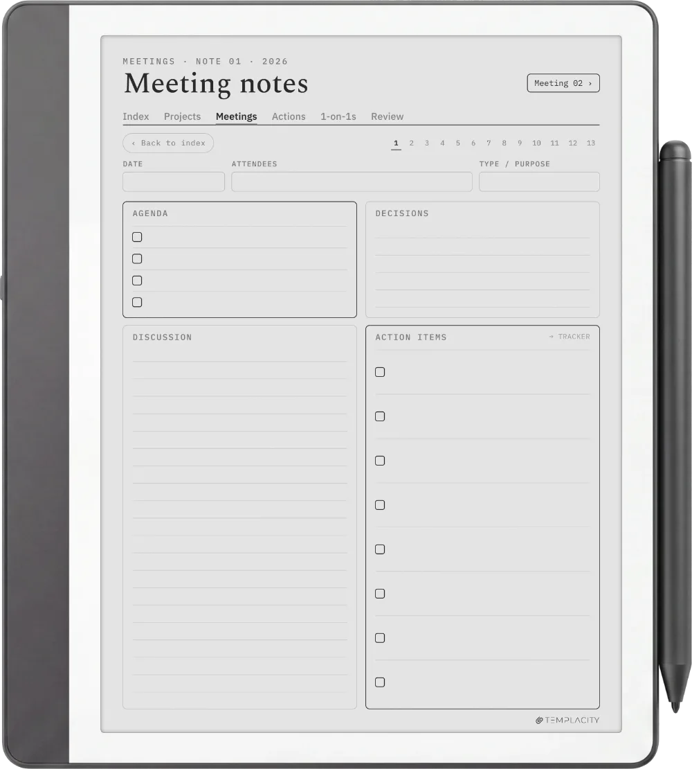 The Planner · Work Kindle Scribe page 3