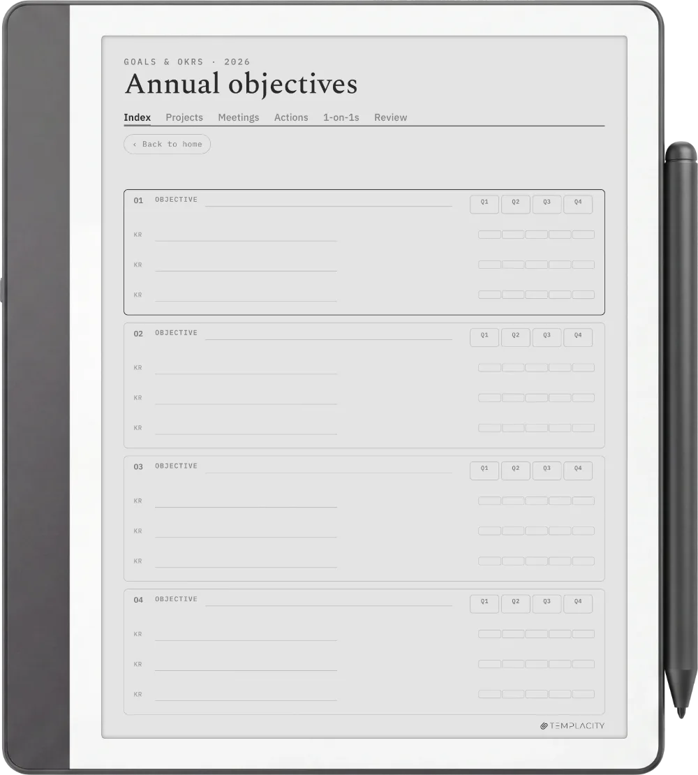The Planner · Work Kindle Scribe page 4