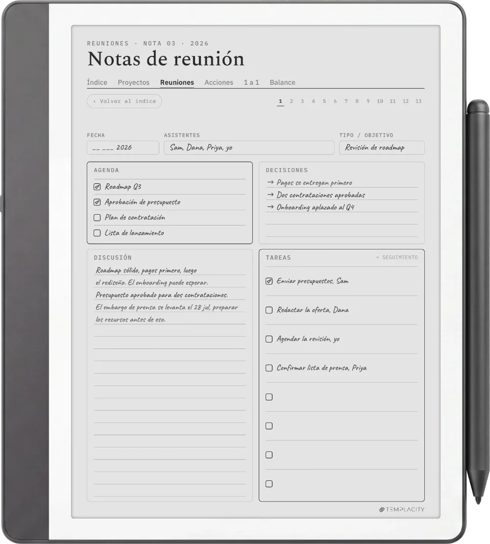 The Planner en el Kindle Scribe