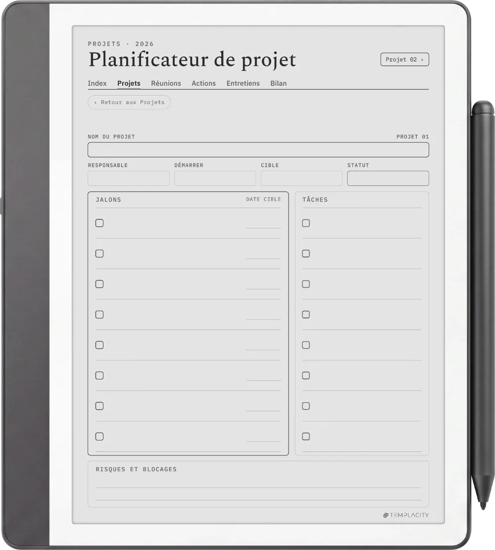 The Planner Le tableau de bord des projets