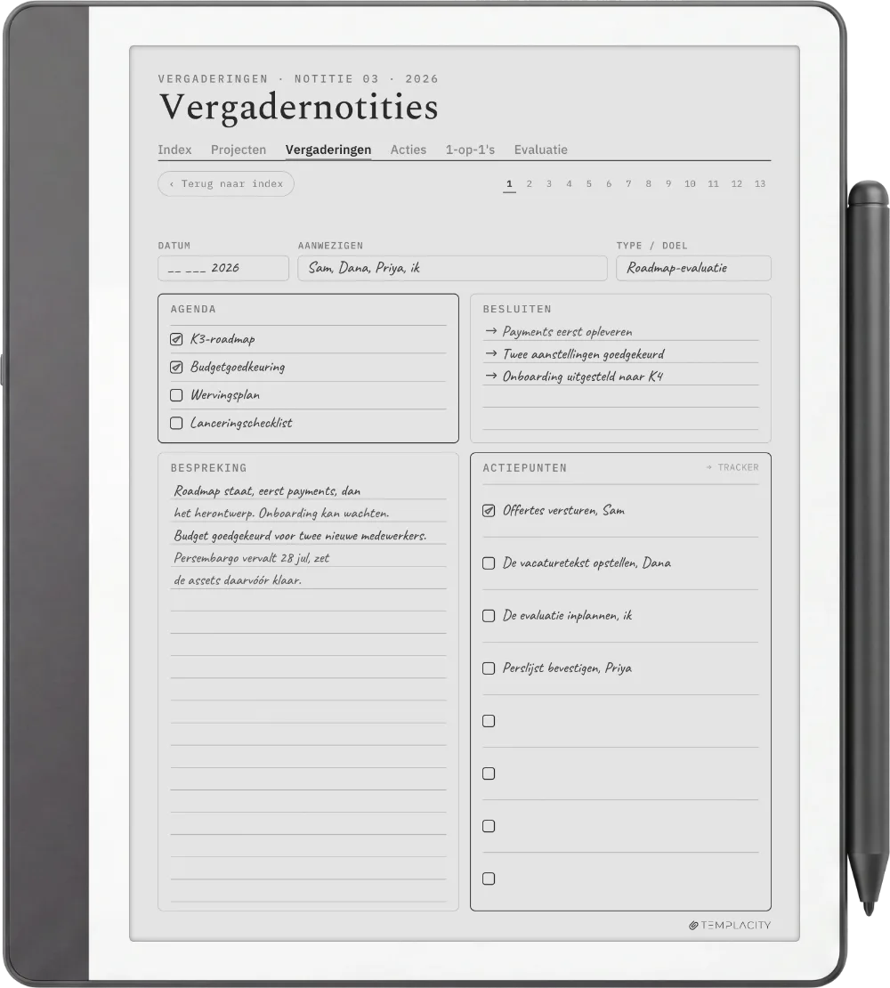 The Planner op de Kindle Scribe