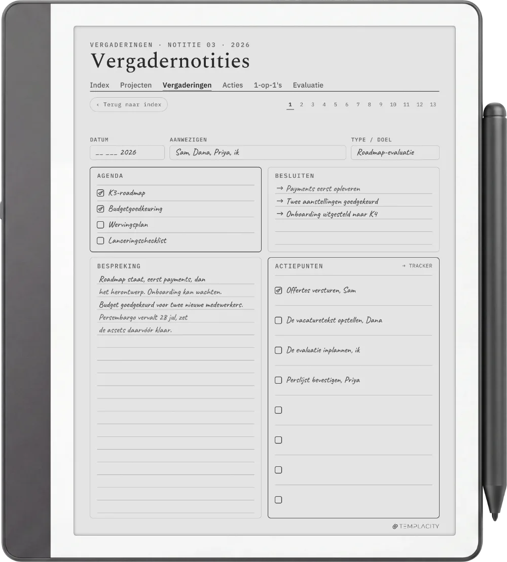 The Planner op de Kindle Scribe
