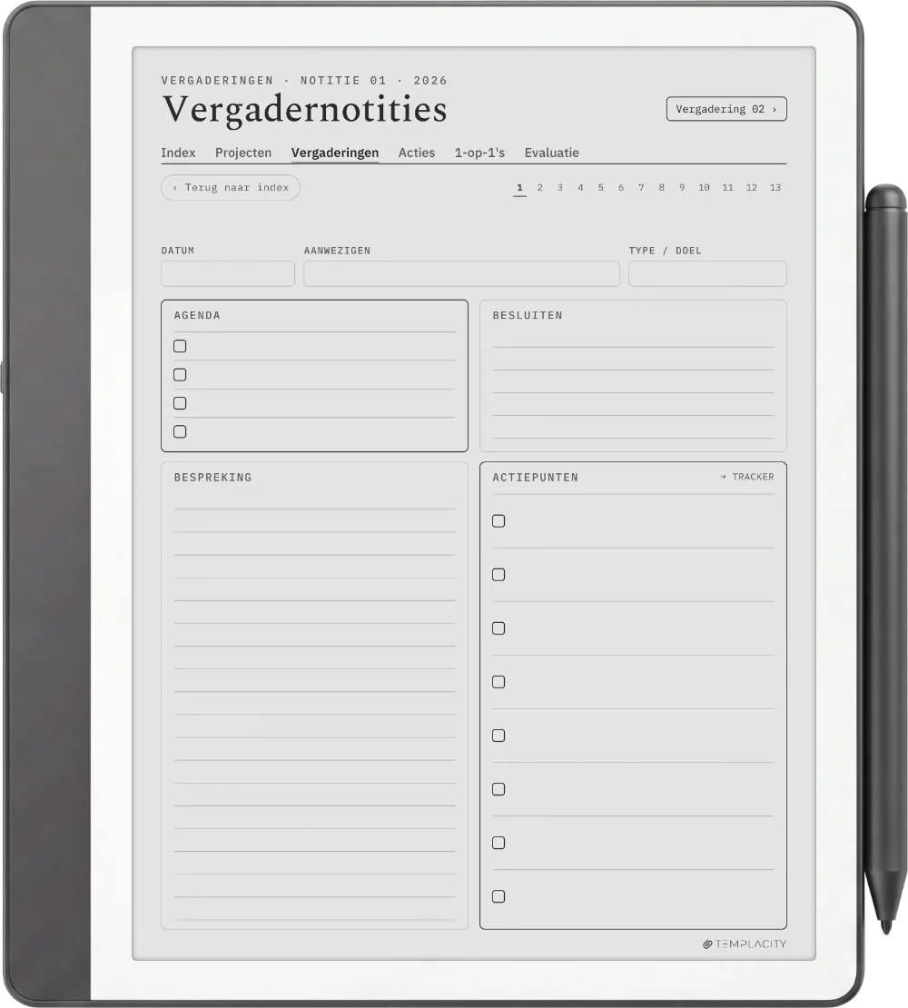 The Planner · Werk Kindle Scribe pagina 3