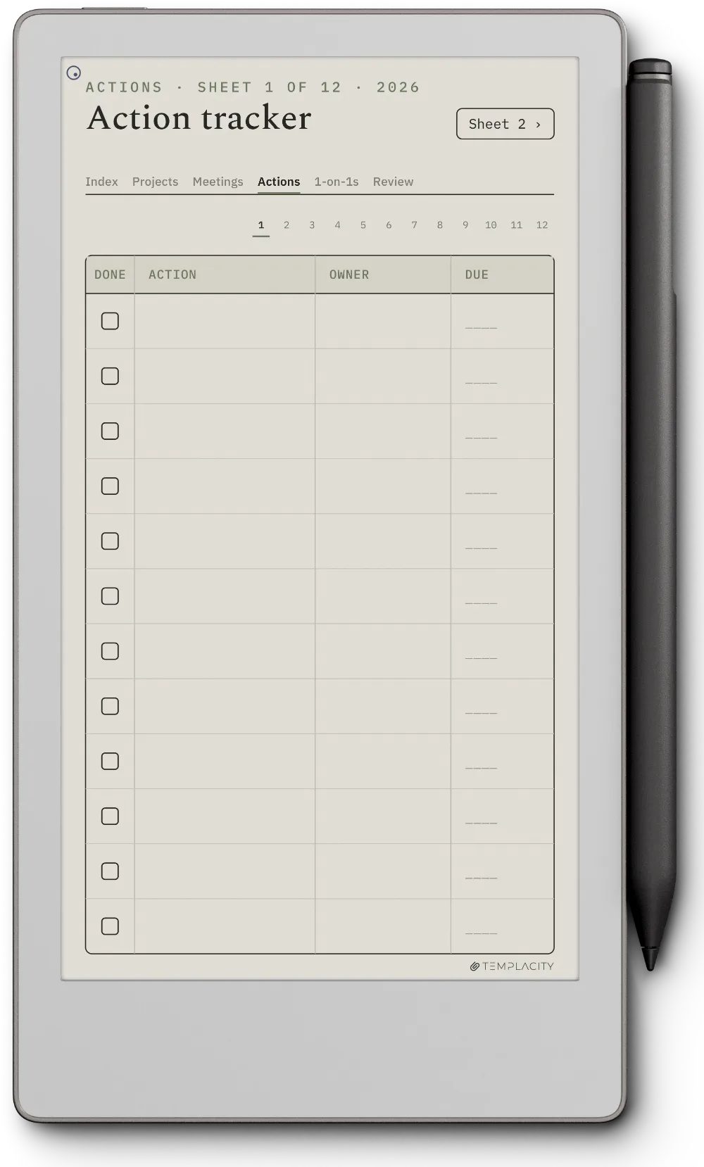 The Planner · Work reMarkable Paper Pro Move page 2