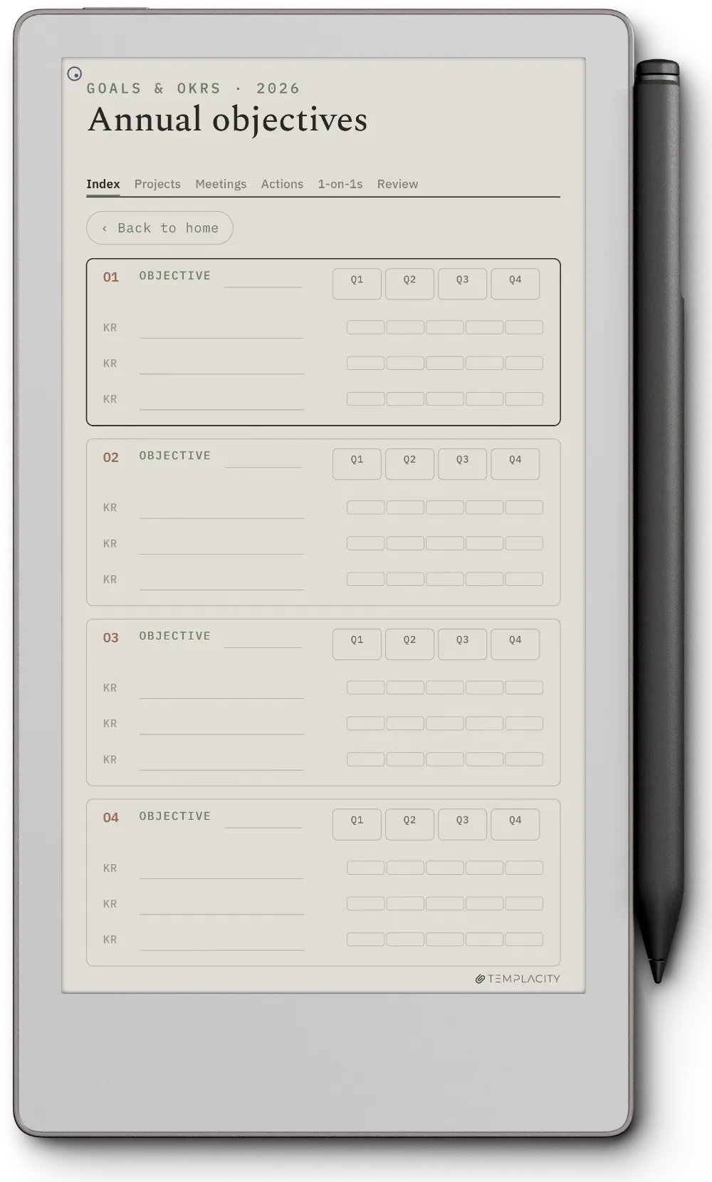 The Planner · Work reMarkable Paper Pro Move page 4