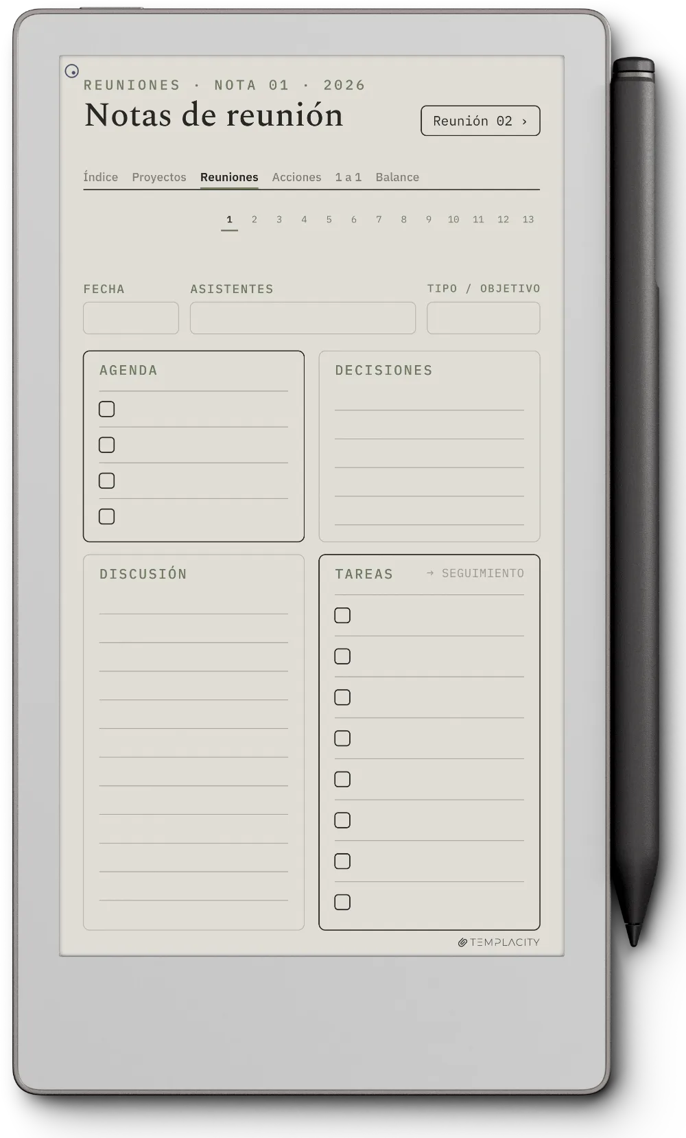 The Planner · Trabajo reMarkable Paper Pro Move página 3