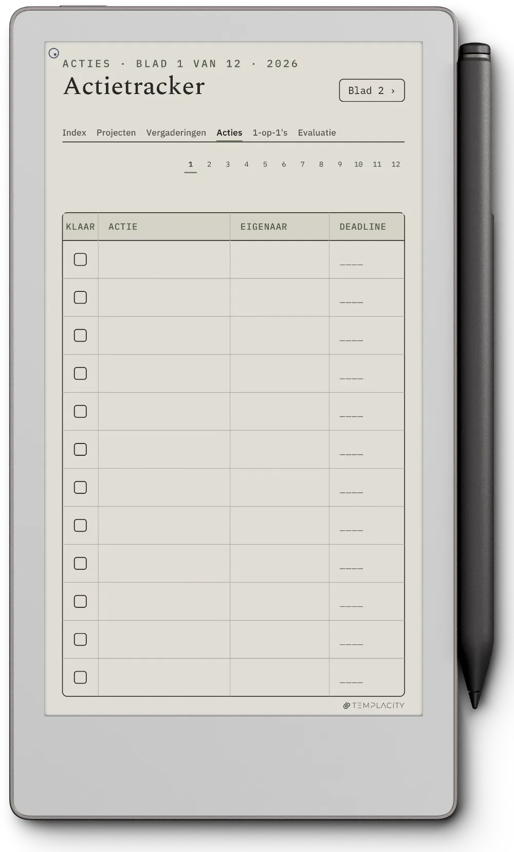 The Planner · Werk reMarkable Paper Pro Move pagina 2