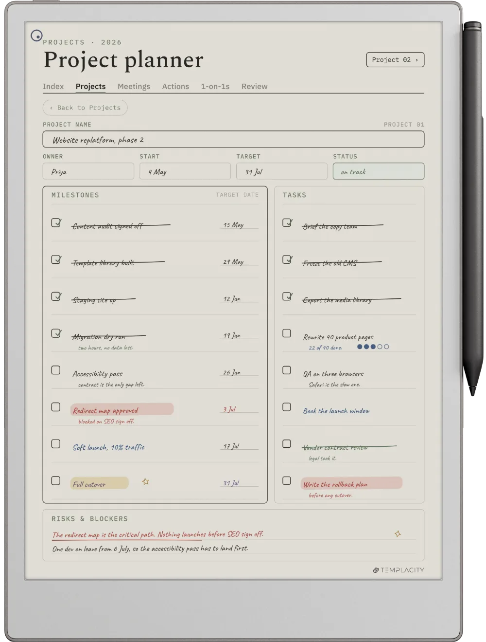 Digital Work Planner