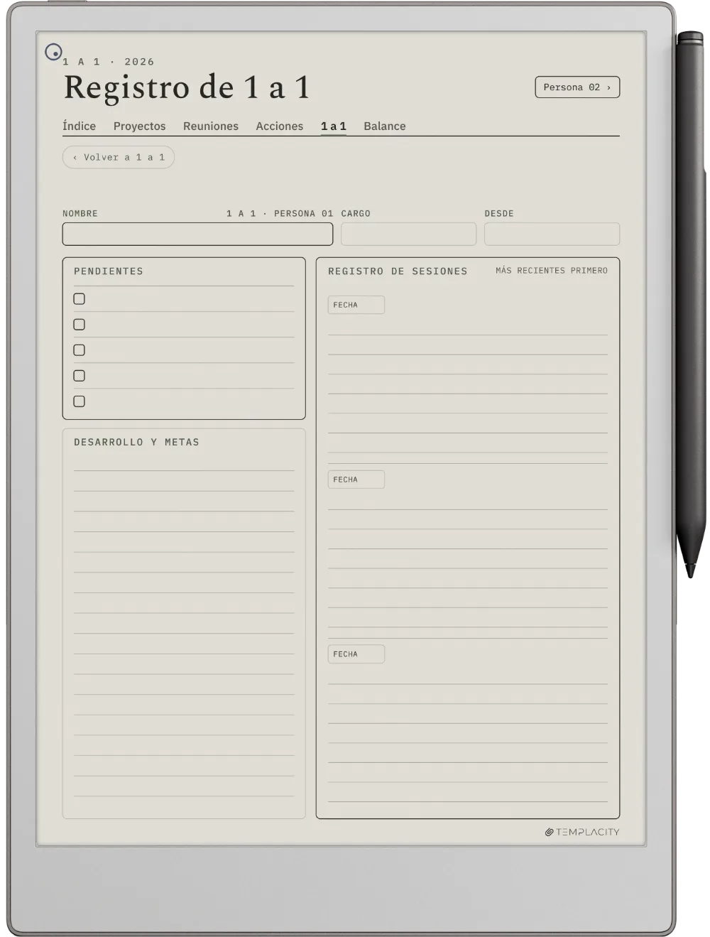 The Planner · Trabajo reMarkable Paper Pro página 5