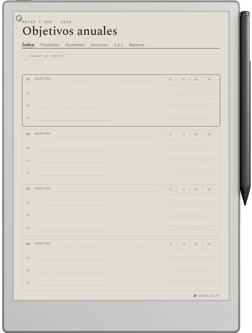 The Planner · Trabajo reMarkable Paper Pro página 4