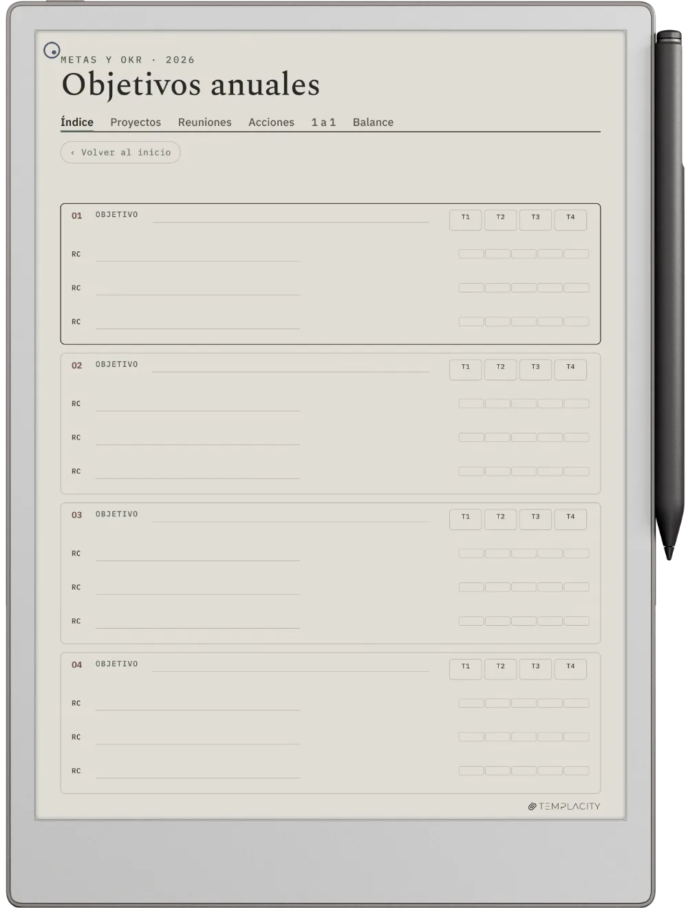 The Planner · Trabajo reMarkable Paper Pro página 4