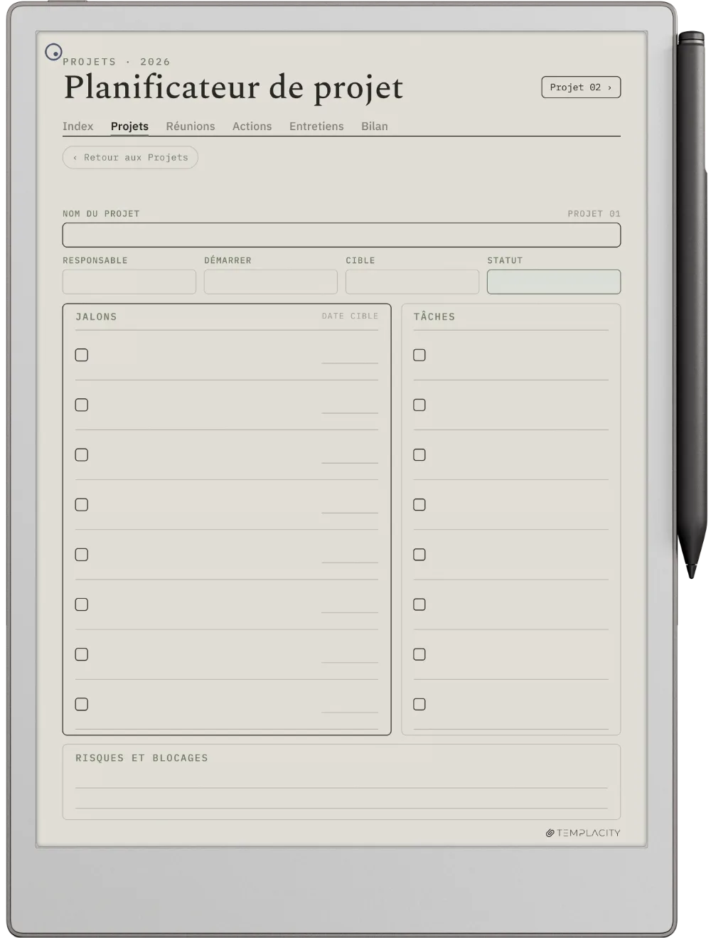 The Planner · Work reMarkable Paper Pro page 1