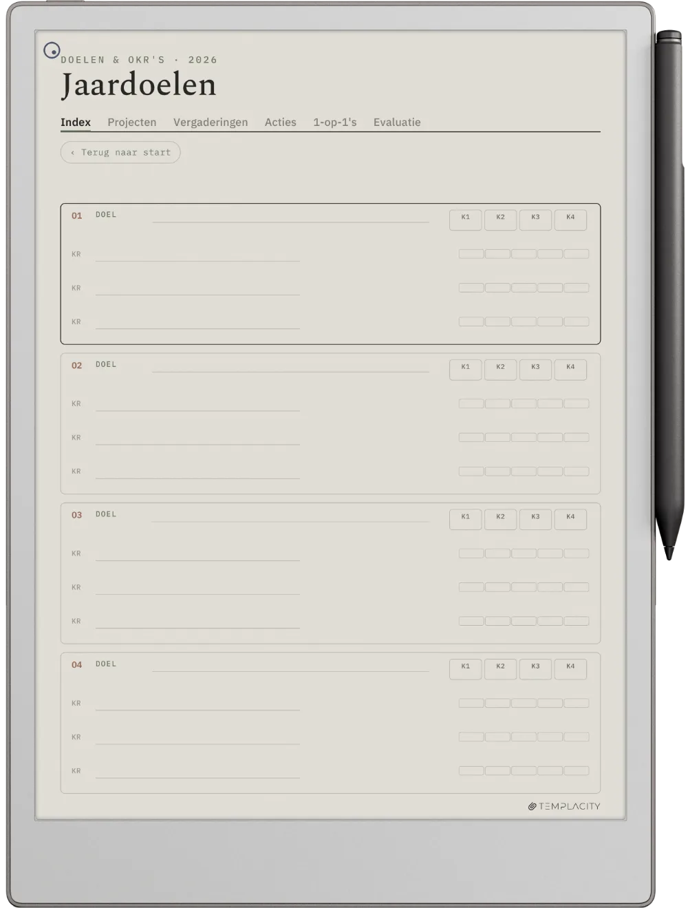 The Planner · Werk reMarkable Paper Pro pagina 4