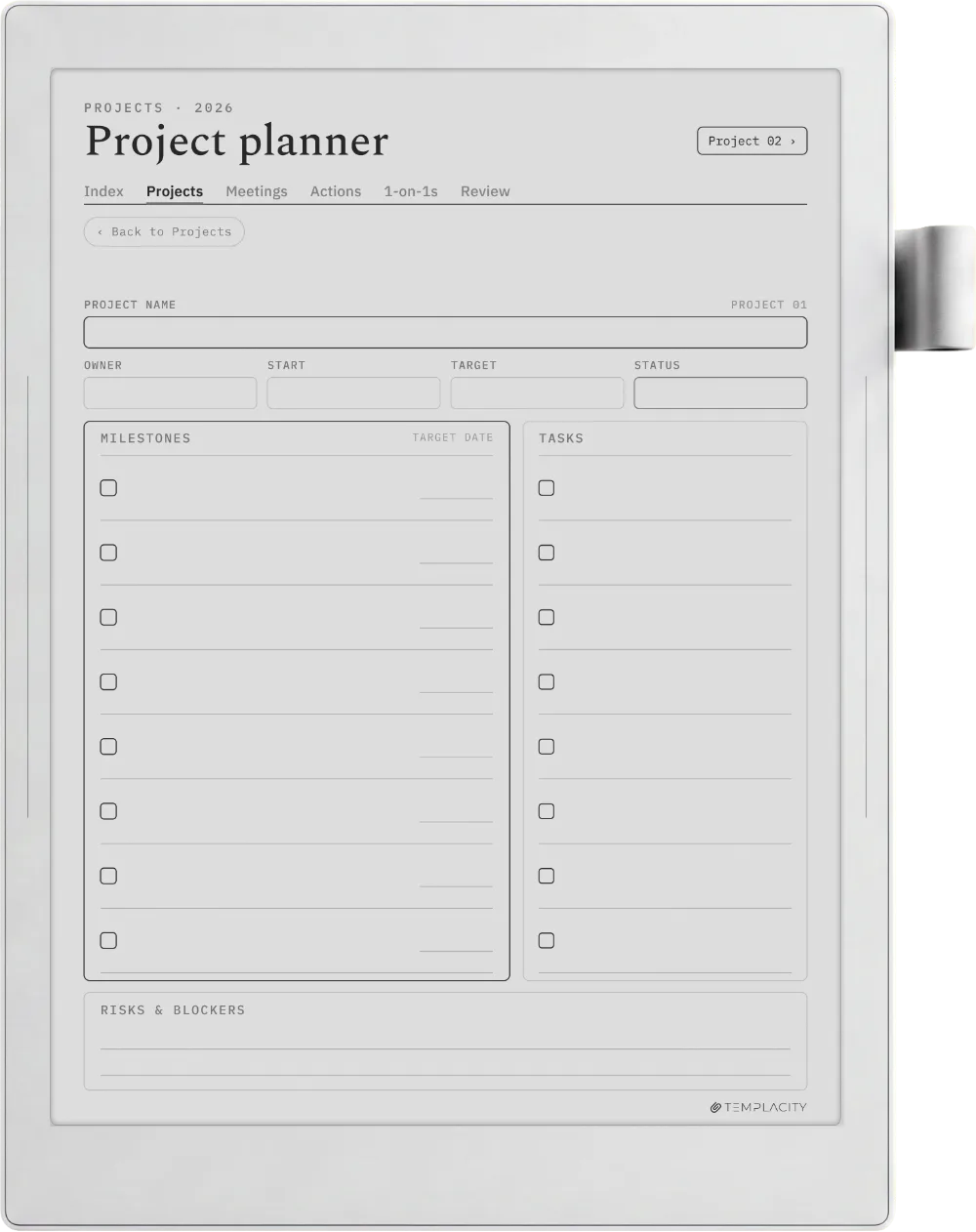 The Planner · Work Supernote Manta page 1
